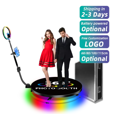 Outdoor Photo Booth 360 Abyss Glass 360 Photo Booth Flight case 360 Light Photo Fun Booth Kit