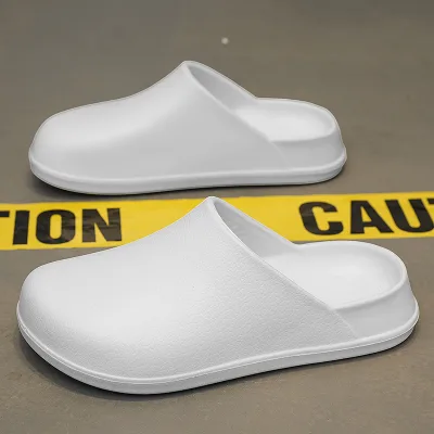 Men's Slippers Closed-Toe Slippers Waterproof Non-Slip Chef Shoes Clog Sandals Wholesale Outdoor Large Size 36-47