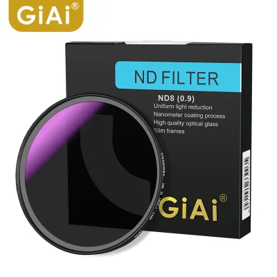 Professional 82mm Slim Frame ND8 Neutral Density Glass Camera Lens Filter Multi-Function Long Exposure Photography Durable Metal