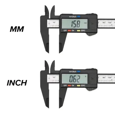 150mm 100mm Electronic Digital Carbon Fiber Dial Measuring Tool Ruler
