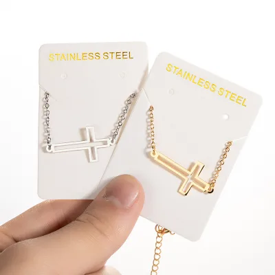 Fashion Religious Christian Cross Women's Hand Bracelets Minimalist Stainless Steel Gold Color Bracelets Friends Gift