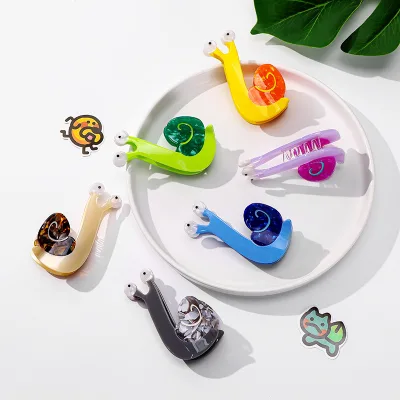 Vintage Style Hair Accessory ACETATE Elegant Snail-Shaped Hair Claw for Women Hair Clip Cartoon Jewelry
