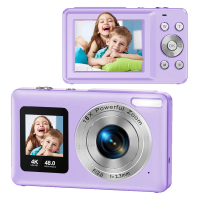 Dual-screen Digital Camera 4K Video 10x-20x Optical Zoom 120 Wide Angle 2.4-inch LCD Image Stabilization Portable Rechargeable