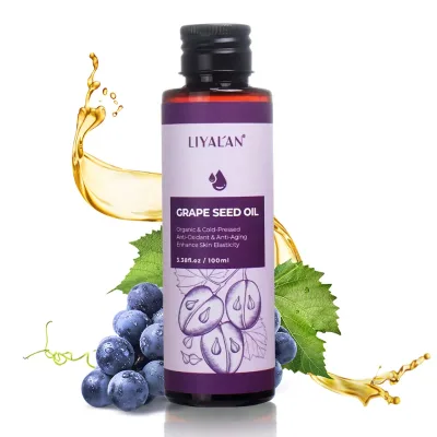 Cold Pressed Grapeseed Oil Pure Organic Grape Seed Oil for Body Skin Hair Care