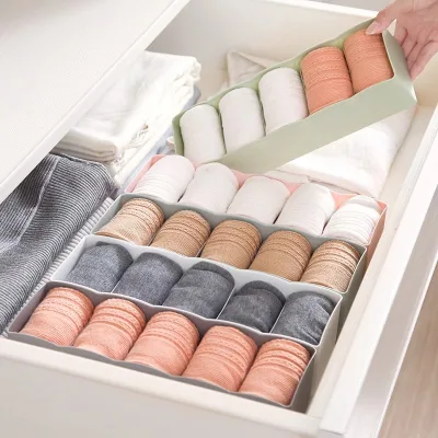Sock Storage Box Stackable Closet Underwear Organizer Drawer Underwear Bedroom Plastic Box