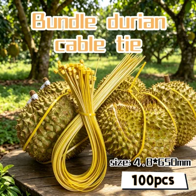 Nylon Zip Ties Tied to Durian Fruit Zip Ties to Secure Appliances and Prevent Cracking, Farm Specific 4.8*650mm