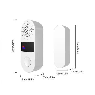 TUYA Smart WIFI Zigbee Door/Window Magnetic Sensor with Sound-Light Alarm, Wireless Home Security Alarm W38