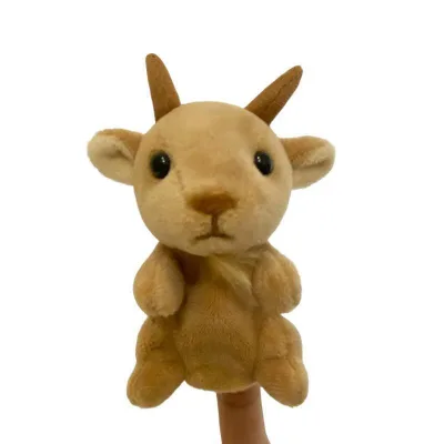 Custom Animals Finger Puppets Stuffed Doll Cuddly Mini Finger Puppets Plush Toy Cute Goat Lion Rabbit Plush Puppets Toy