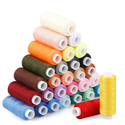 30 Spool Sewing Thread 250 Yard Each Assorted Spool Threads Polyester Thread Bobbins of Colorful Assorted DIY Spool