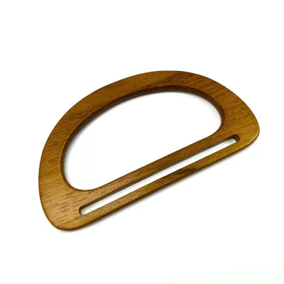 DIY Wooden Bag Handle D Ring Antiseptic Wood Handle for Handbag