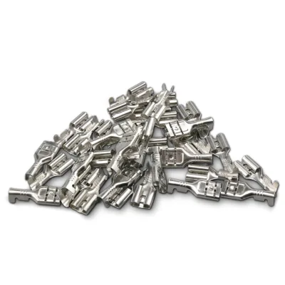 2.8/4.8/6.3 mm Spring-Loaded Copper Terminals + Female Connector Housings Plug-In Wiring Crimp Terminals for Electronic Series