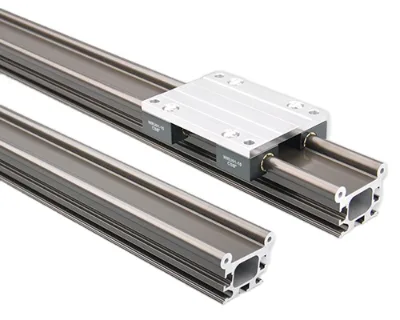 High Dual Guide Rails Aluminum Hard Anodized Surface WR02H-1040-1000 High Double Round Guide Rails Diameter 10mm Width 40mm