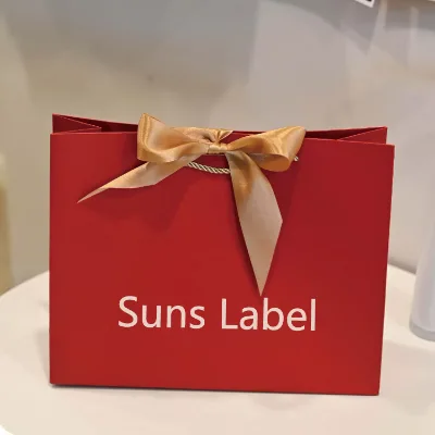 Luxury Custom Logo Printed Ivory Board Shopping Bags Gift Bags