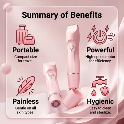 Daily Morning Routine Body Hair Detailing Women Dual Head Intimate Hair Trimmer With Double Head Trimming Design