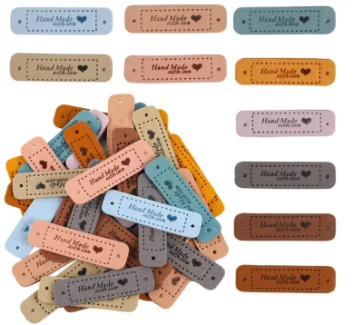 Handmade Tags for Leather Labels Faux Handmade for Handmade Items Embellishment Knit Accessories with Hole