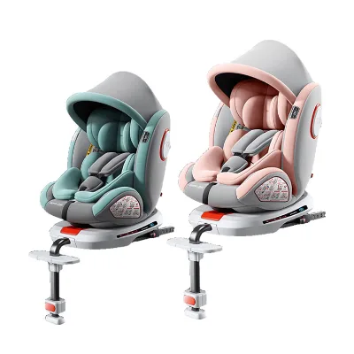 Portable Booster Car Seats for Children Aged 0-4 6 12 Reclining and Rotating for Travel for Babies Portable