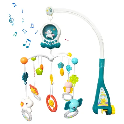 Huanger Colorful Animals Musical Mobile for Baby Cot Newborn Sleepy