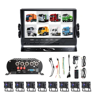 8CH H.264 H.265 AHD 720P 1080P SD HDD Mobile DVR 4TB Vehicle CCTV Video Recorder Kit Car Black Box System