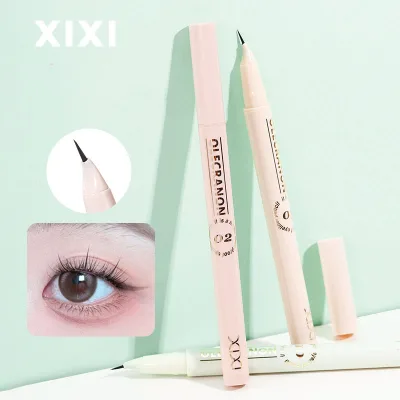 Xixi Bent-Tip Eyeliner Pencil Fine Waterproof Smudge-Proof Eyeliner Liquid Long-wear Waterproof