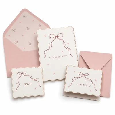Luxury Embossed Digital Printing Wedding Invitation Greeting Cards for Wedding Planner