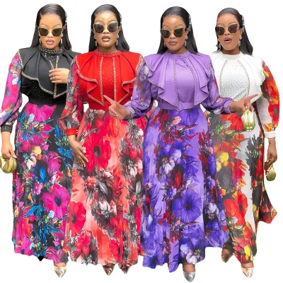 Custom Design Sense Dresses for Women Plus Size African Long Dress Casual Elegant Dress