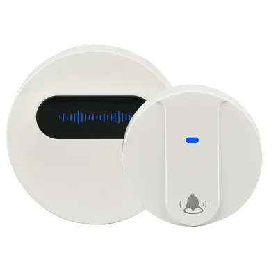 Factory Direct Supply Modern Design Self-Powered Wireless Doorbell Luminous LOGO Rainproof Home Remote Control Battery-Free Plug