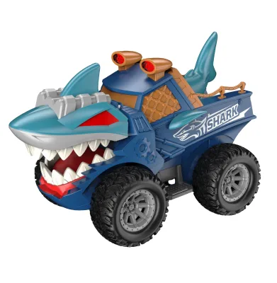 Plastic Friction Toy Vehicles Customization Inertial Shark Car Toy Friction Animal Truck Toy