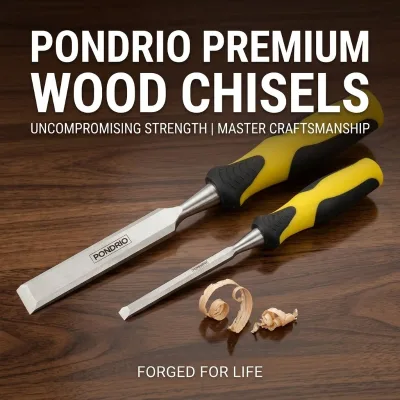 Professional Heavy Duty Cr-V Steel Full Tang Wood Chisel with Impact Cap for Carpenter Wood Working Hand Tools