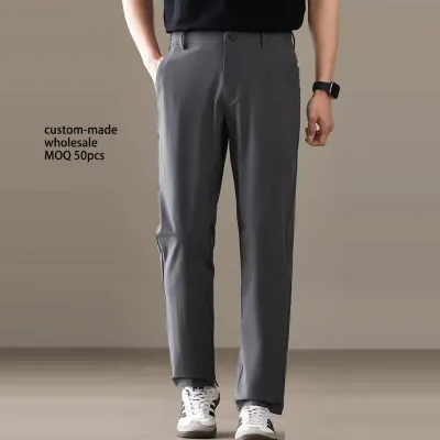 Hot Selling Lightweight Breathable Men's Golf Straight Men's Zip-fly Pants Wholesale Men Outdoor Fast-dry Performance Golf Pants