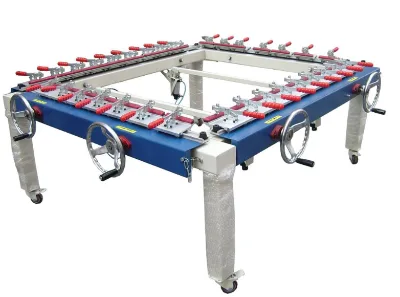 Semi Auto Screen Stretching Machine Manual Control System for Screen Printing Mesh Fabric Tightening on Wood Frame