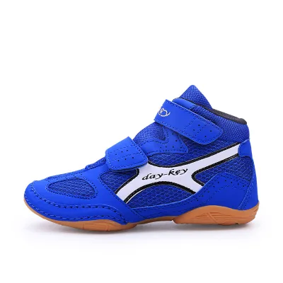 Professional Boys Pro Wrestling Boots Summer & Winter Genuine Leather Upper Rubber Outsole