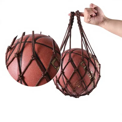 Wholesale Ball Netting Set Elastic Black and Yellow Nylon Braided Basketball Soccer Net Bags Needle