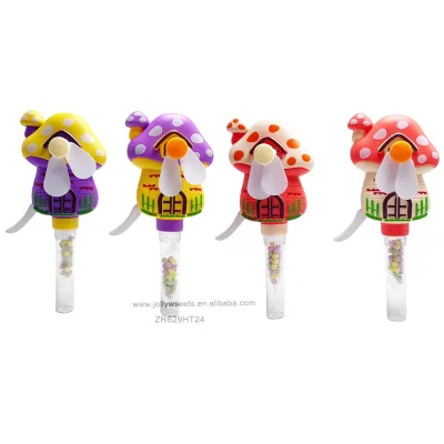 New Hot Selling  Funny Toys Mushroom  Hand-pressed Fan Toy Candy Toy