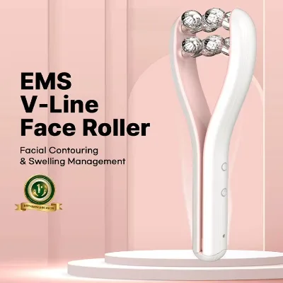 Facial Diagnosis Instrument KC Certified EMS Roller Type Electric V Face Machine Firming Plastic LCD Display Rechargeable