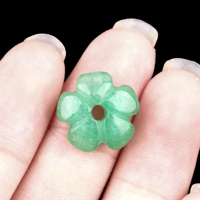 HY Fashion Design Natural Stone Crystal Healing Chakra Blossom Green Aventurine Jade Plum Beads Pendant