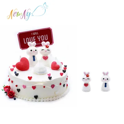 Halal Certified Handmade Valentine's Day Cupcake Toppers Wedding Baking for Cake Decoration Solid Manufacturer Direct NewNY