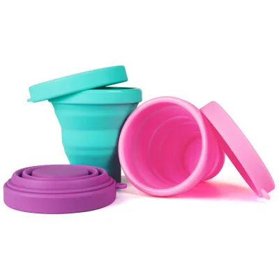 Multifunctional Telescopic Large Folding Water Cup Portable Outdoor Travel Menstrual Cup Cleaning Wholesale Custom Logo Printing