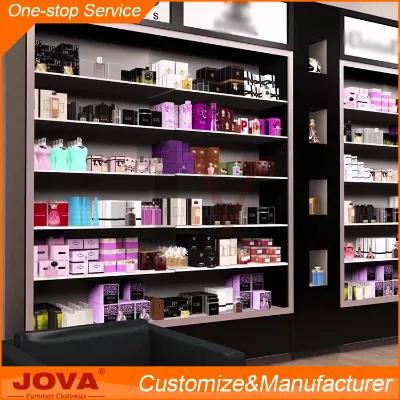 LED Lighting Perfume Store Display Shelf Stands Rack Cabinet showcase for Cosmetic Shop Counter Design
