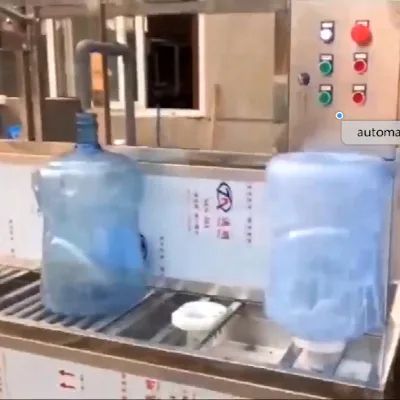 Good Working Five Gallon Bottle Water Pump Washing Machine Gallon Bottle Water Production Line Semi-Automatic 5 Gallon Bottle De