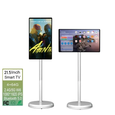 Android OS 21.5" Vertical Tablet with Touch Screen Mobile Smart TV Quad-core 64GB Touch Screen Portable Monitor