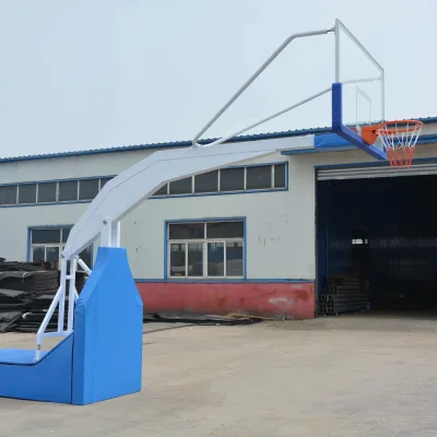 High Quality FIBA Standard Portable Basketball Hoop with Tempered Glass Backboard for Professional Games