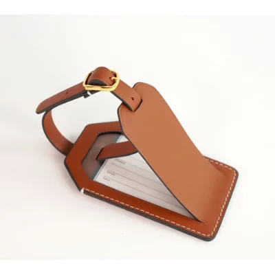 Luxury Customized Leather Luggage Tag With Logo Personalized Blank Airlines Travel Baggage Tags