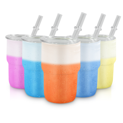 Wholesale 3oz Tumbler Cold Water Color Change Mini Shot Glass With Lids and Straw