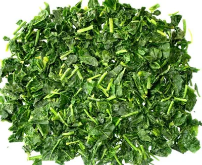 Grade a Frozen Whole Leaf Spinach IQF Green Spinach Leaves for Supermarket Retail Pack and Private Label