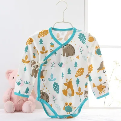 Wholesale Baby onesies Spring and Autumn Newborn Clothes Pure Cotton Newborn Products Baby Short-sleeved Underwear