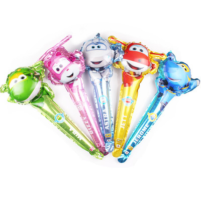 Cartoon Super Fly Man Jett Balloon Super Wings Handheld Foil Balloons Birthday Party Decorations Kids Toys Handheld Globos