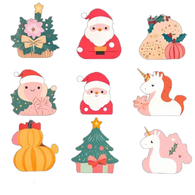 Holiday Party Shaped Napkins Christmas Theme Disposable Paper Napkins for Dinner & Events