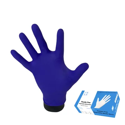 Free Sample Multipurpose Disposable Nitrile Gloves with Aloe Vera Breathable & Waterproof 6mil Thickness Sizes XS-XL