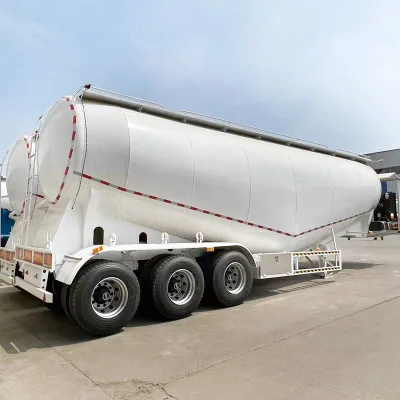 Three-axle 50 Cubic 60 Tons 70tons Cargo Powder v Type Tanker Truck Carrier Bulk Cement Tank Trailer for Sale