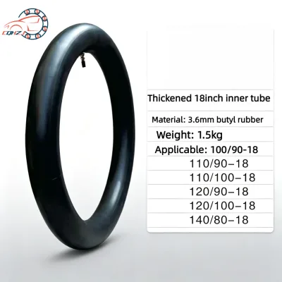 CQHZJ 18 Inch Motorcycle Inner Tube 3.6MM Heavy Duty Puncture Resistant Tube for Dirt Pit Bike Replacement